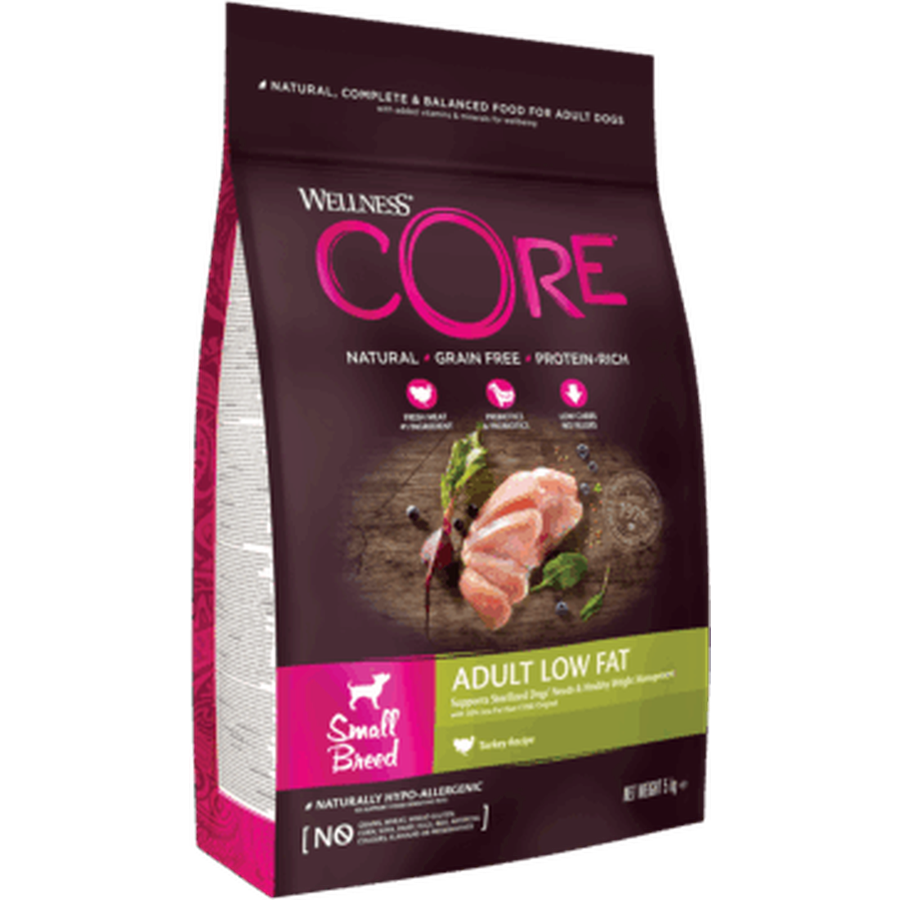WELLNESS CORE Small Breed Adult Low Fat Dinde 5kg