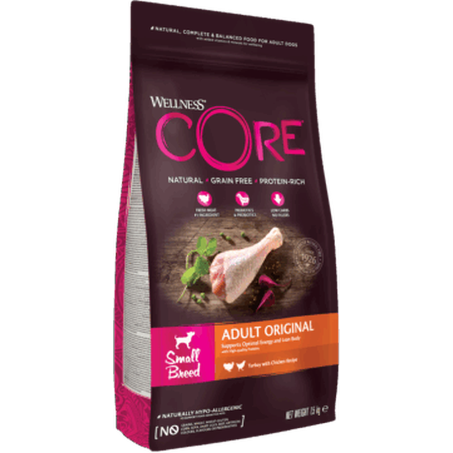 WELLNESS CORE Small Breed Adult Original Dinde et Poulet 1.5kg