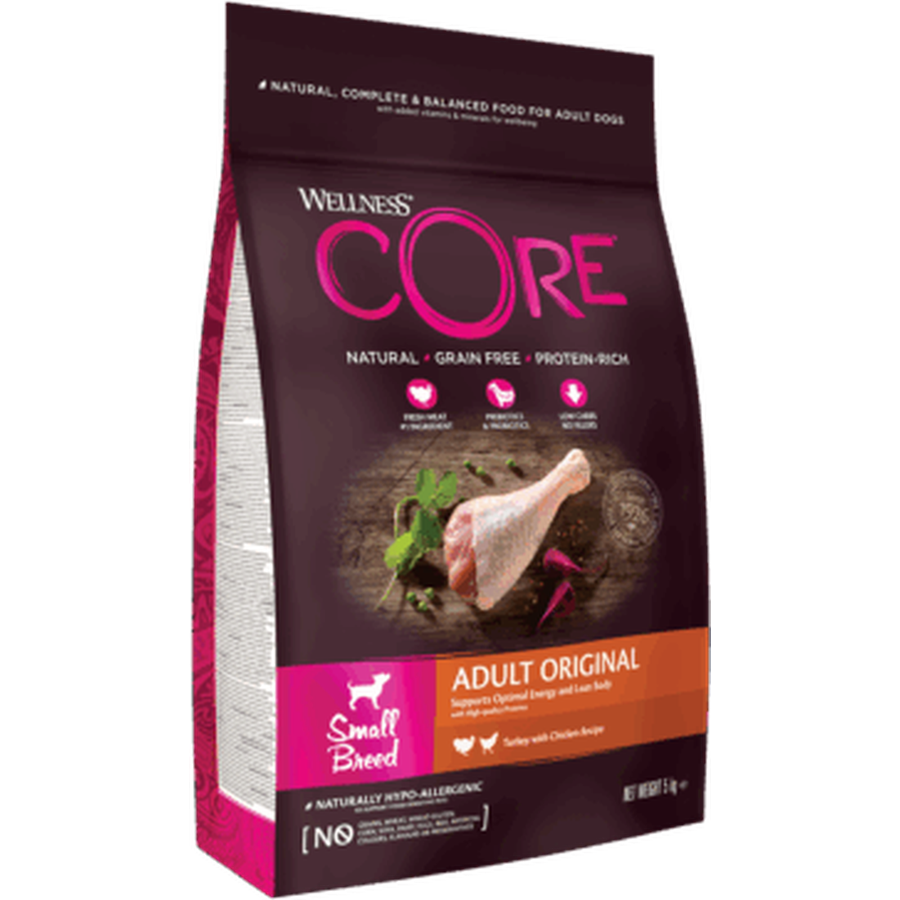 WELLNESS CORE Small Breed Adult Original Dinde et Poulet 1.5kg