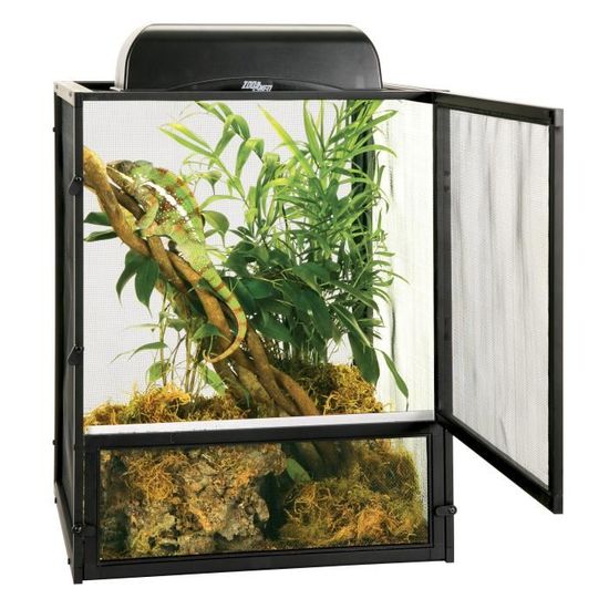 ZOOMED Terrarium ReptiBreeze Double Portes 91x46x91cm Aluminium Noir