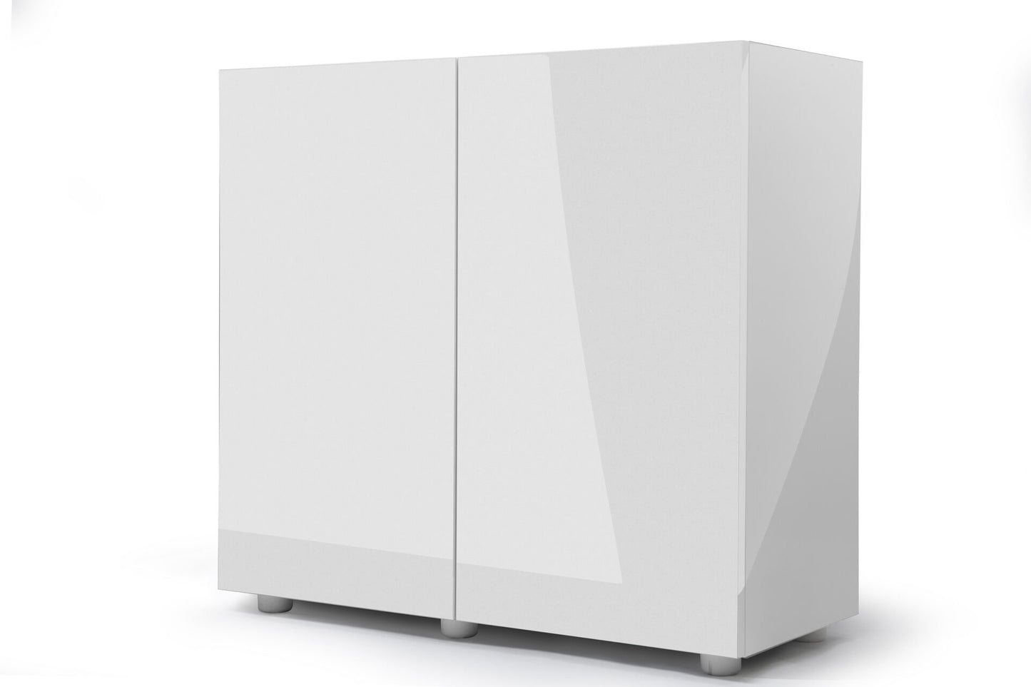 AQUAEL Meuble Glossy Cube Blanc 50x50x90 cm Portes Acrylique