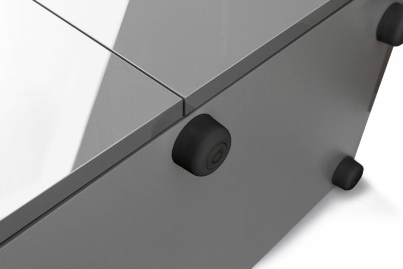 AQUAEL Meuble Glossy 120 Gris portes acrylique pour aquarium 120x40x72 cm finition haute brillance