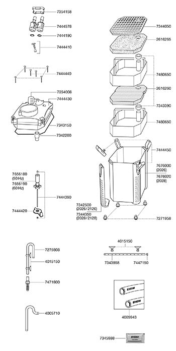EHEIM Cuve du Filtre 2028/2228 pour Filtre Externe Professionel II
