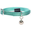 ZOOMALIN Collier Chat Safe Nylon Réfléchissant Clochette Sécurité Dégagement Rapide 17-26cm Couleur Vive