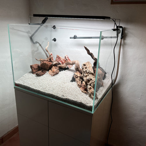 EHEIM Proxima Scape 175 Aquarium 175L 71x51x125cm 8mm Blanc Brillant avec Meuble