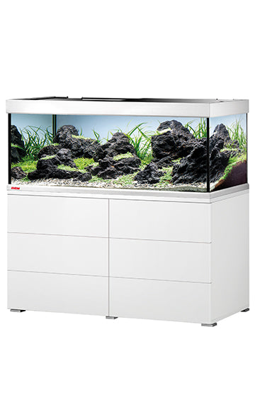 EHEIM Proxima Scape 175 Aquarium 175L 71x51x125cm 8mm Blanc Brillant avec Meuble
