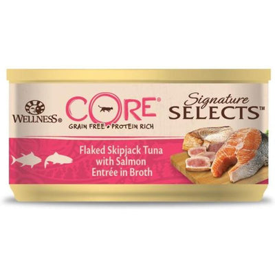 WELLNESS CORE Signature Selects Nourriture humide pour chat Thon Skipjack et Saumon 79g
