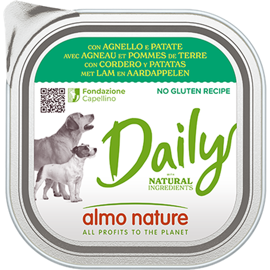 ALMO NATURE Daily No Gluten Agneau & Pommes de Terre Barquette 100g