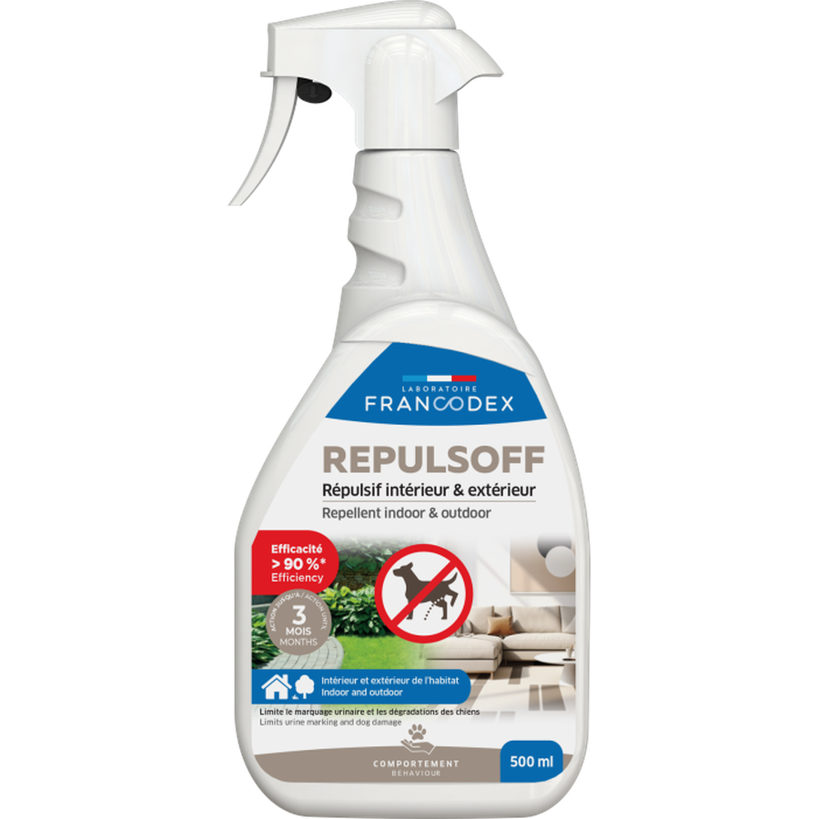 FRANCODEX Répuls'off Chien Répulsif Intérieur et Extérieur 500ml