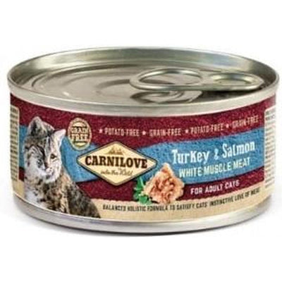 CARNILOVE CARNICAT Pâtée pour Chat Adulte Dinde & Saumon 100g