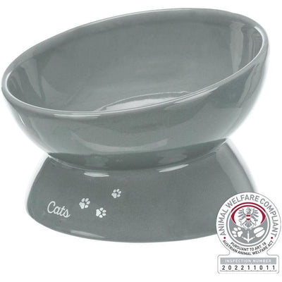 TRIXIE Gamelle XXL augmentée en céramique gris 0,35 l Ø 17 cm