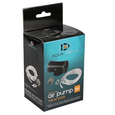 LAROY Air Pump 100 Pompe à air silencieuse pour aquarium 10-100L Noir 10x6x7cm
