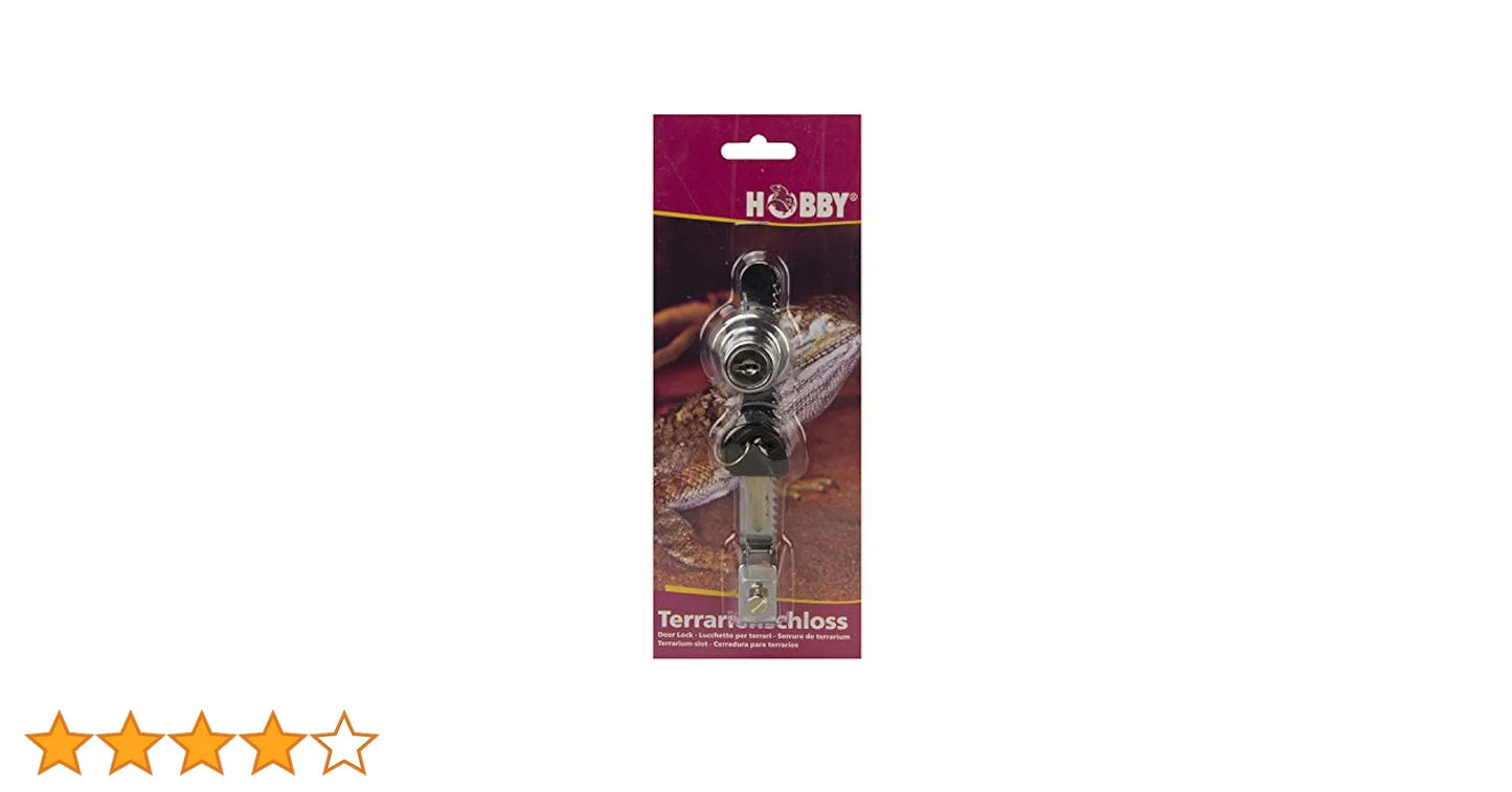 HOBBY-DOSHE AQUARISTIK Serrure pour terrarium vitres coulissantes 4-10 mm