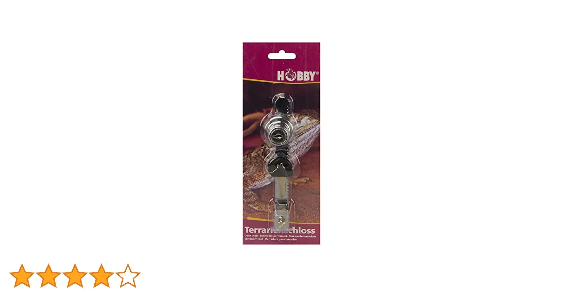 HOBBY-DOSHE AQUARISTIK Serrure pour terrarium vitres coulissantes 4-10 mm