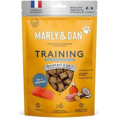 MARLY ET DAN Tendres Bouchées Training pour Chiens Adultes Saumon Sans Céréales 100g