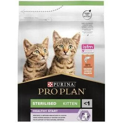 PRO PLAN STERILISED KITTEN HEALTHY START Riche en Saumon de Haute Qualité 1,5kg