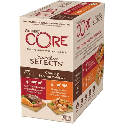 WELLNESS CORE Signature Selects Chat Sélection Tendre Morceaux 8x79g