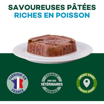 EQUILIBRE & INSTINCT Terrine pour chat âgé riche en saumon & courgettes 14x85g