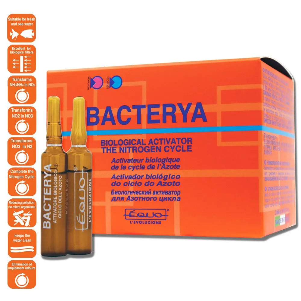 EQUO BACTERYA Activateur Biologique pour Aquarium 5ml 24 Ampoules