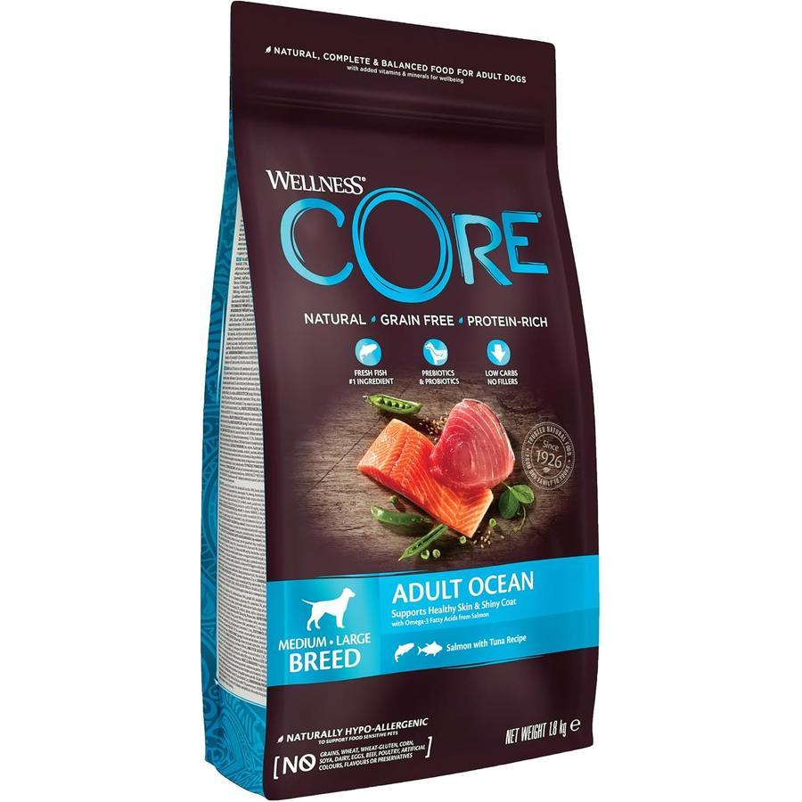 WELLNESS CORE Ocean Croquettes Chien Adulte Saumon Thon 1.8kg