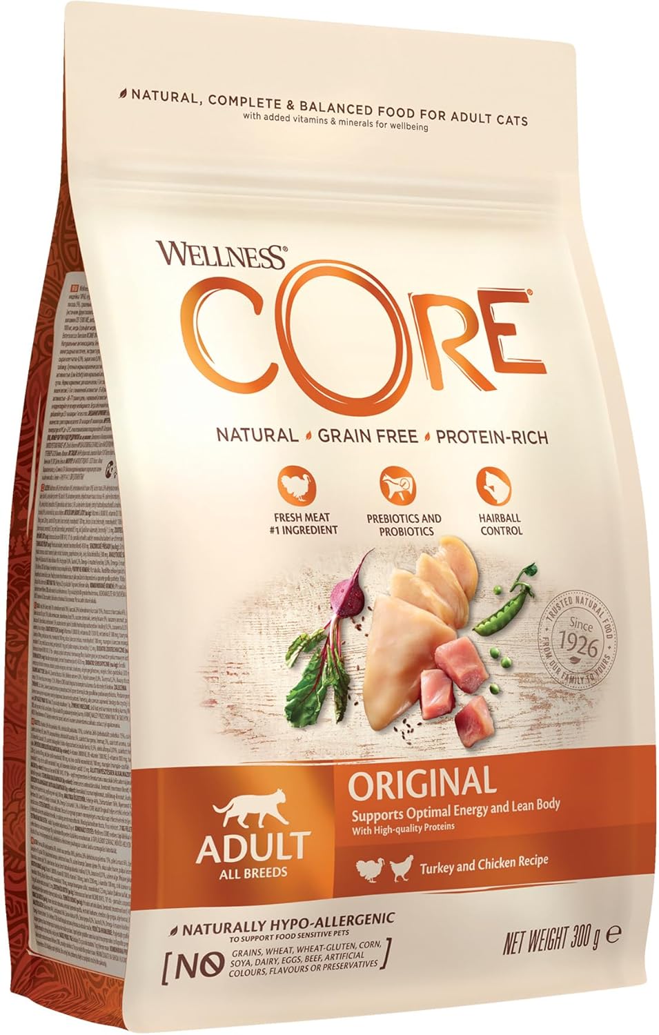WELLNESS CORE Original Croquettes Chat Dinde Poulet 300g