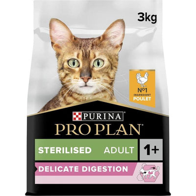 PRO PLAN Sterilised Adult 1+ Delicate Digestion Riche en Poulet de Haute Qualité 3kg