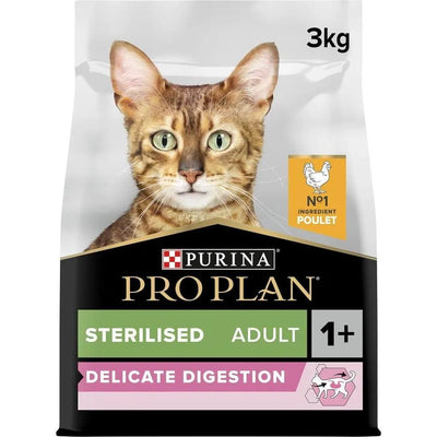 PRO PLAN Sterilised Adult 1+ Delicate Digestion Riche en Poulet de Haute Qualité 3kg