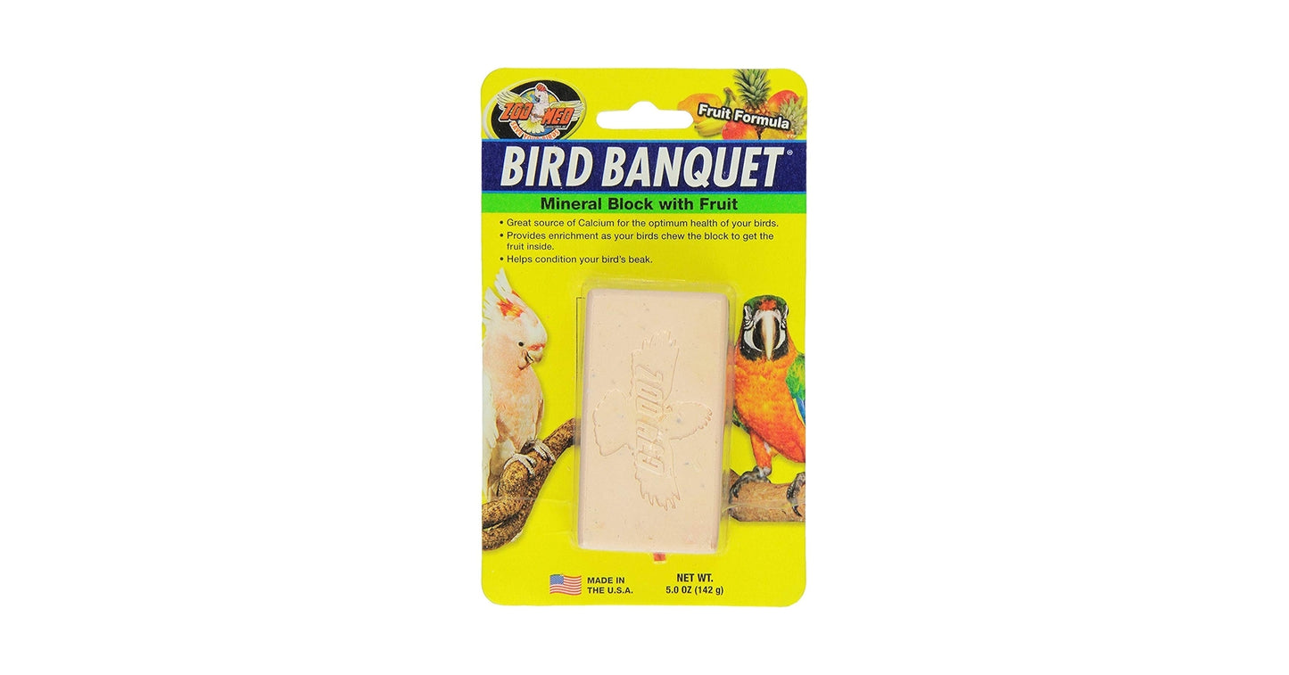 ZOOMED Bird Banquet Mineral Block with Fruit Small 1.25oz
