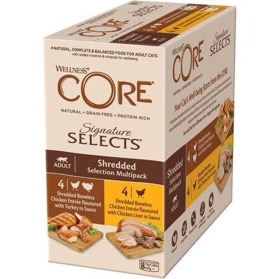 WELLNESS CORE Signature Selects Chat Sélection Effilochés 8x79g