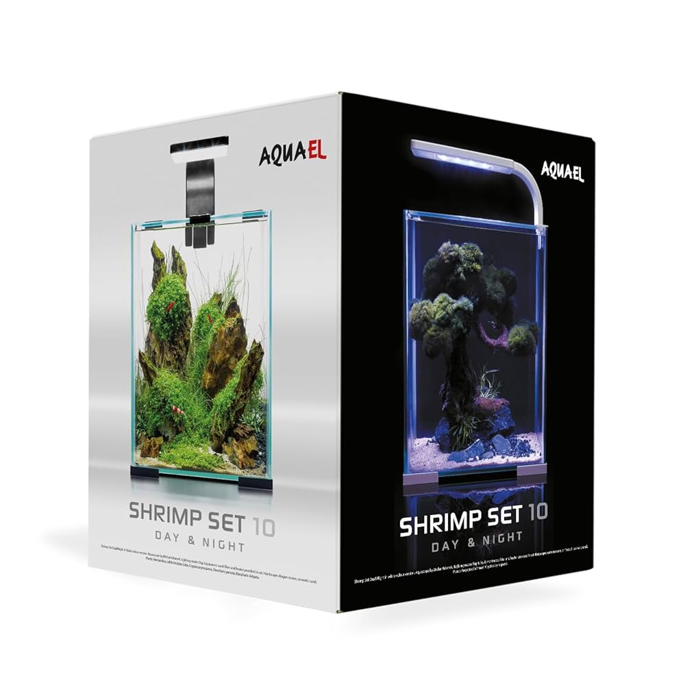 AQUAEL Aquarium Shrimp Set Smart Day & Night 10L Blanc