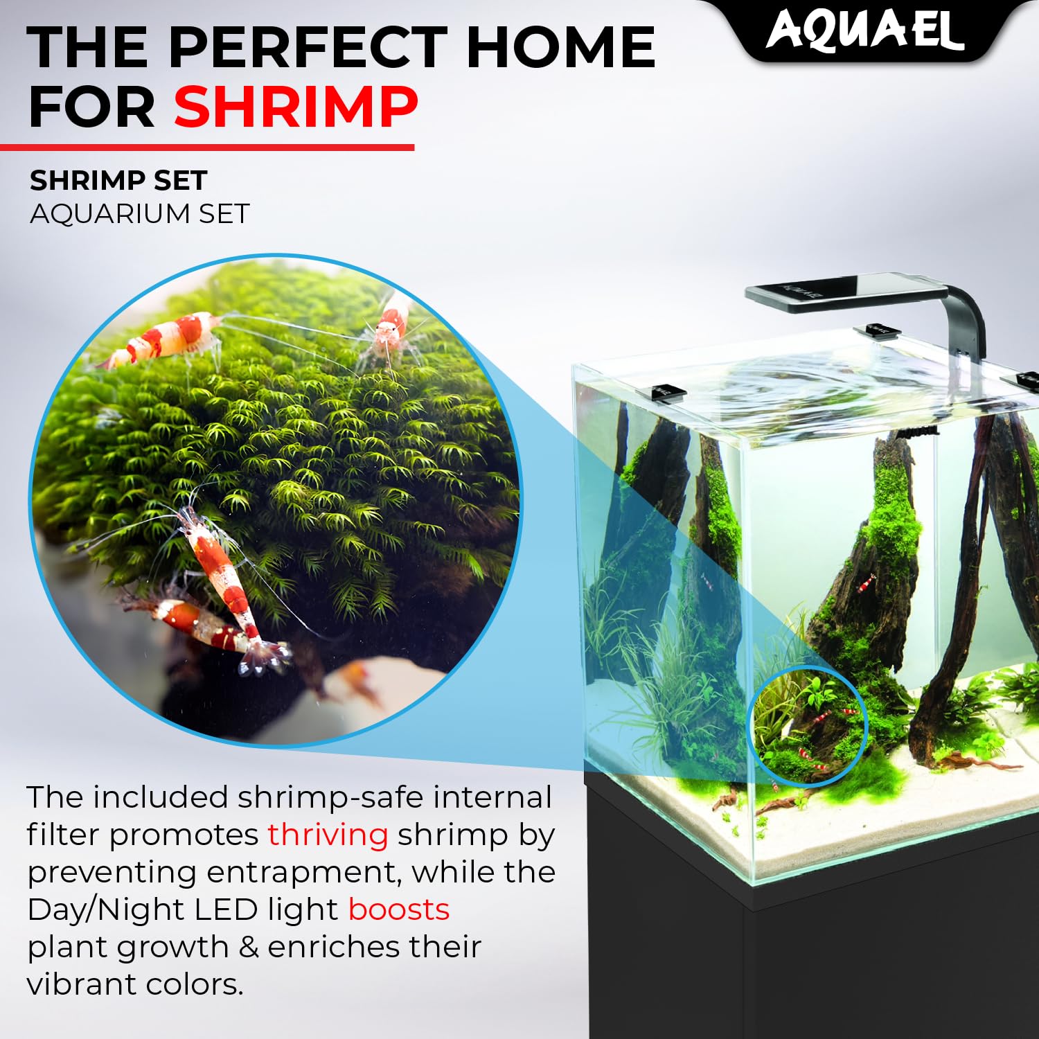 AQUAEL Shrimp Set Smart D&N 20 Blanc 19L