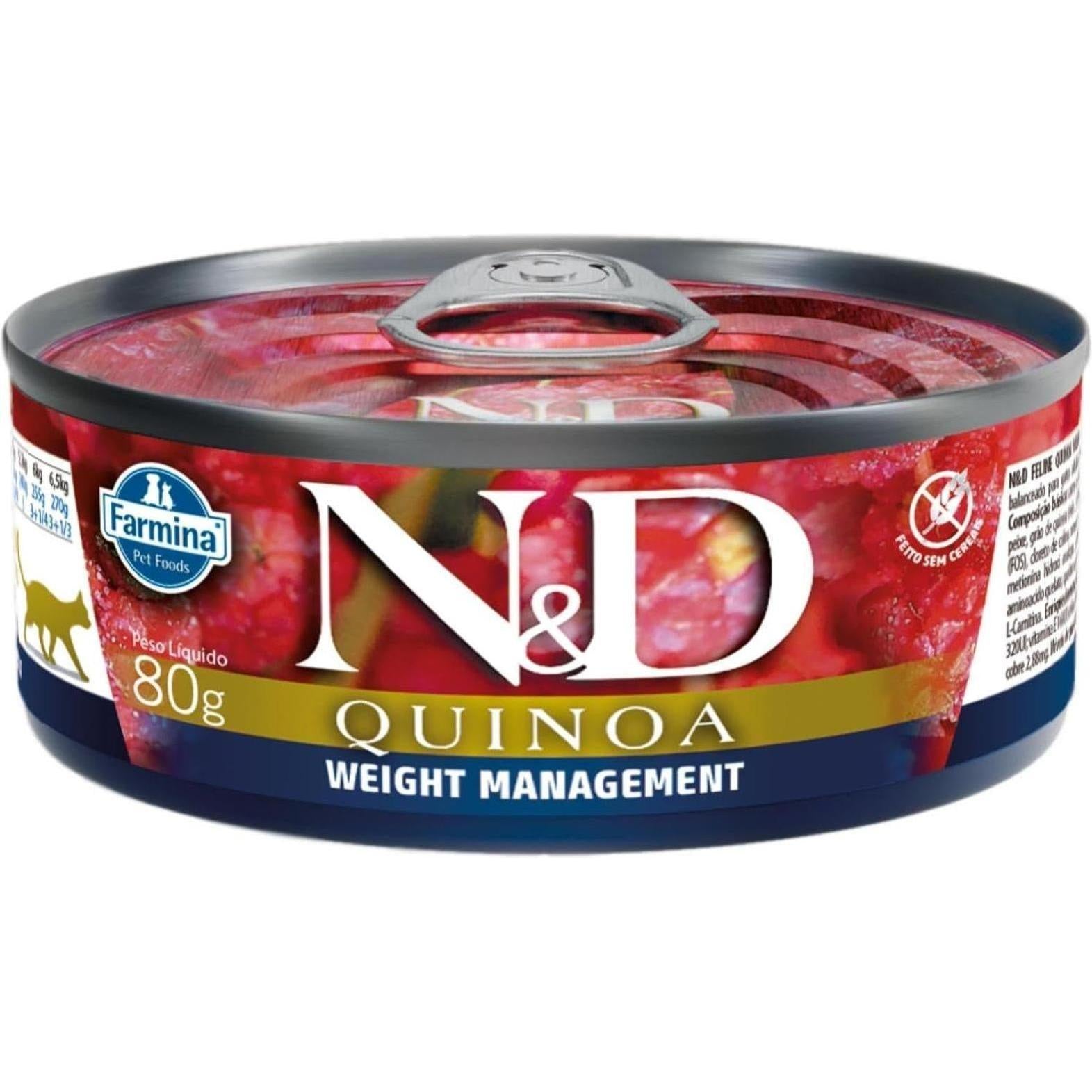 FARMINA N&D Cat Quinoa Weight Management Chat 80g