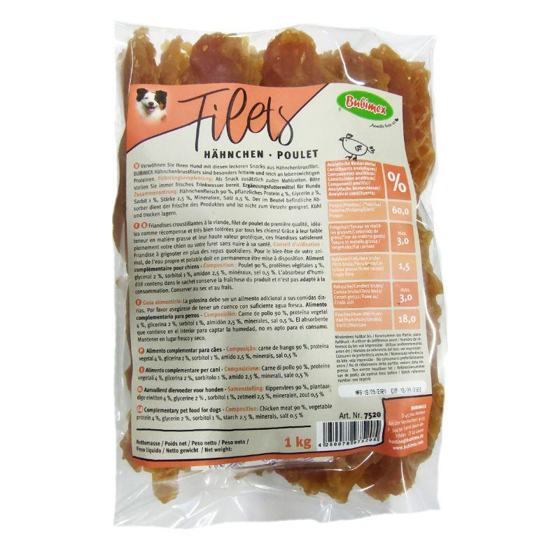 BUBI NATURE Filet de Poulet 1kg Aliment Humide Naturel pour Chat et Chien