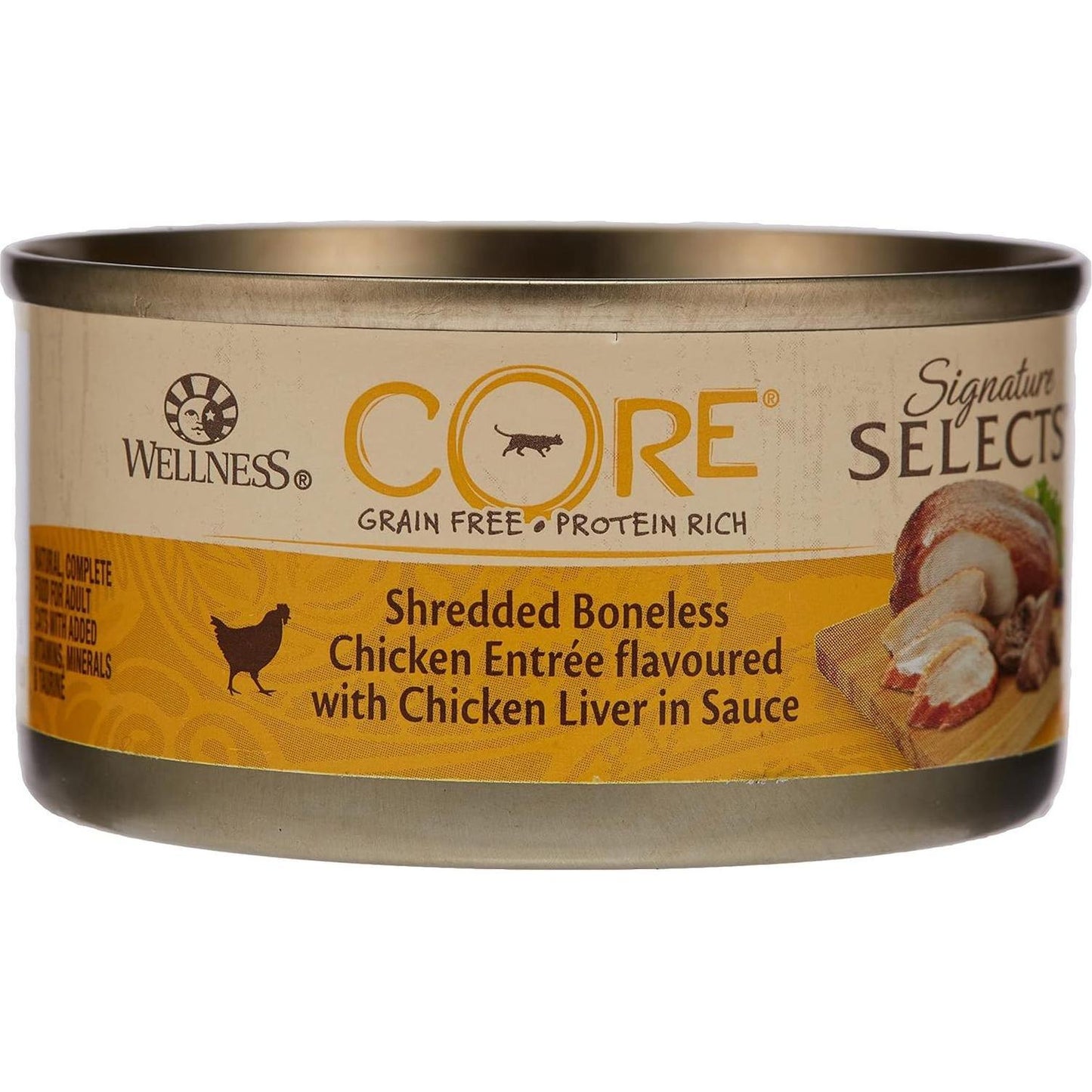 WELLNESS CORE Chat Signature Selects Nourriture humide Poulet Foie de poulet 79g