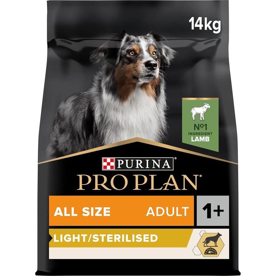 PRO PLAN All Size Adult Light Sterilised Riche en Agneau de Haute Qualité 14kg