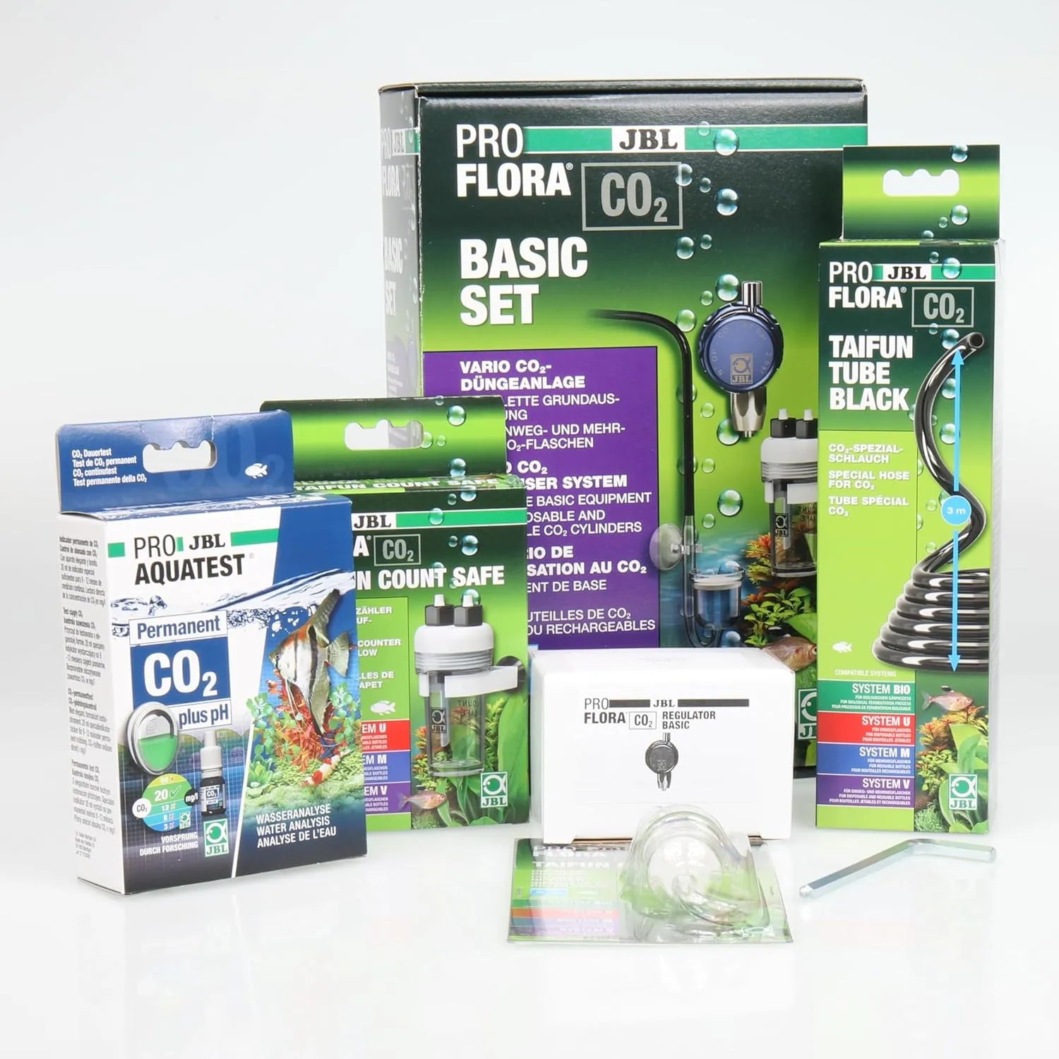 JBL PROFLORA CO2 BASIC SET V Kit Complet de Fertilisation au CO2 pour Aquarium 40-110L Sans Bouteille