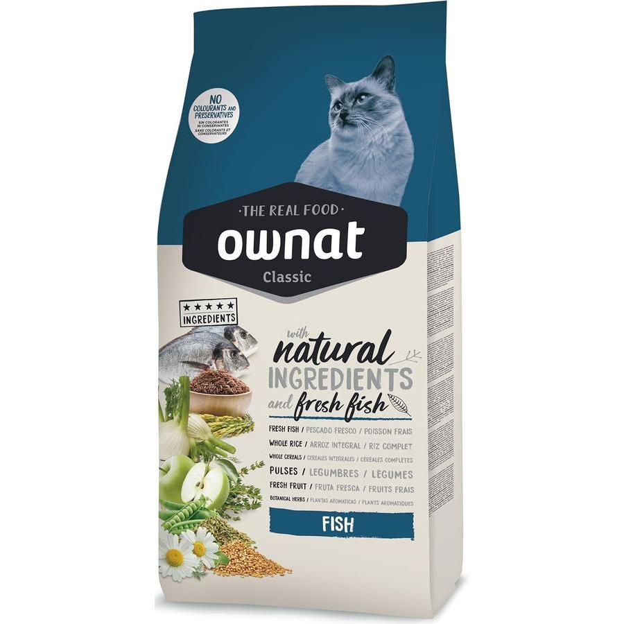 OWNAT Classic Fish Cat Croquettes pour Chat Adulte Poisson Frais 3kg