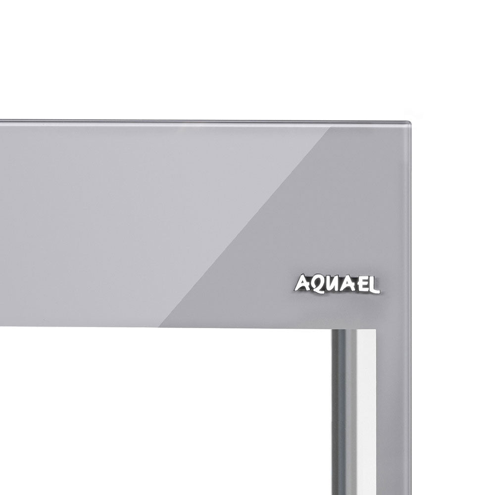 AQUAEL Meuble Glossy Cube Gris 50x50x90 cm Portes Acrylique Brillantes