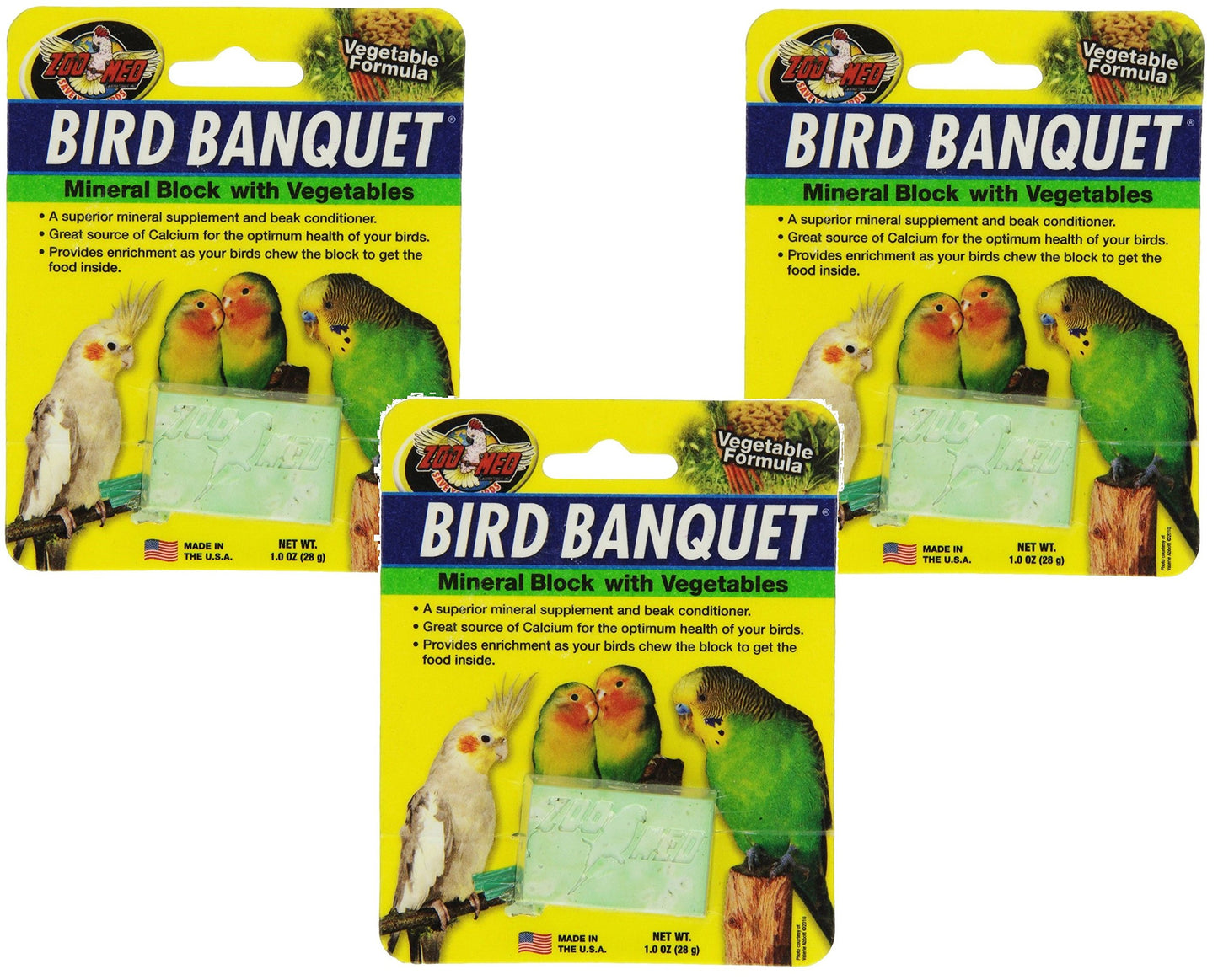 ZOOMED Bird Banquet Mineral Block with Fruit Small 1.25oz