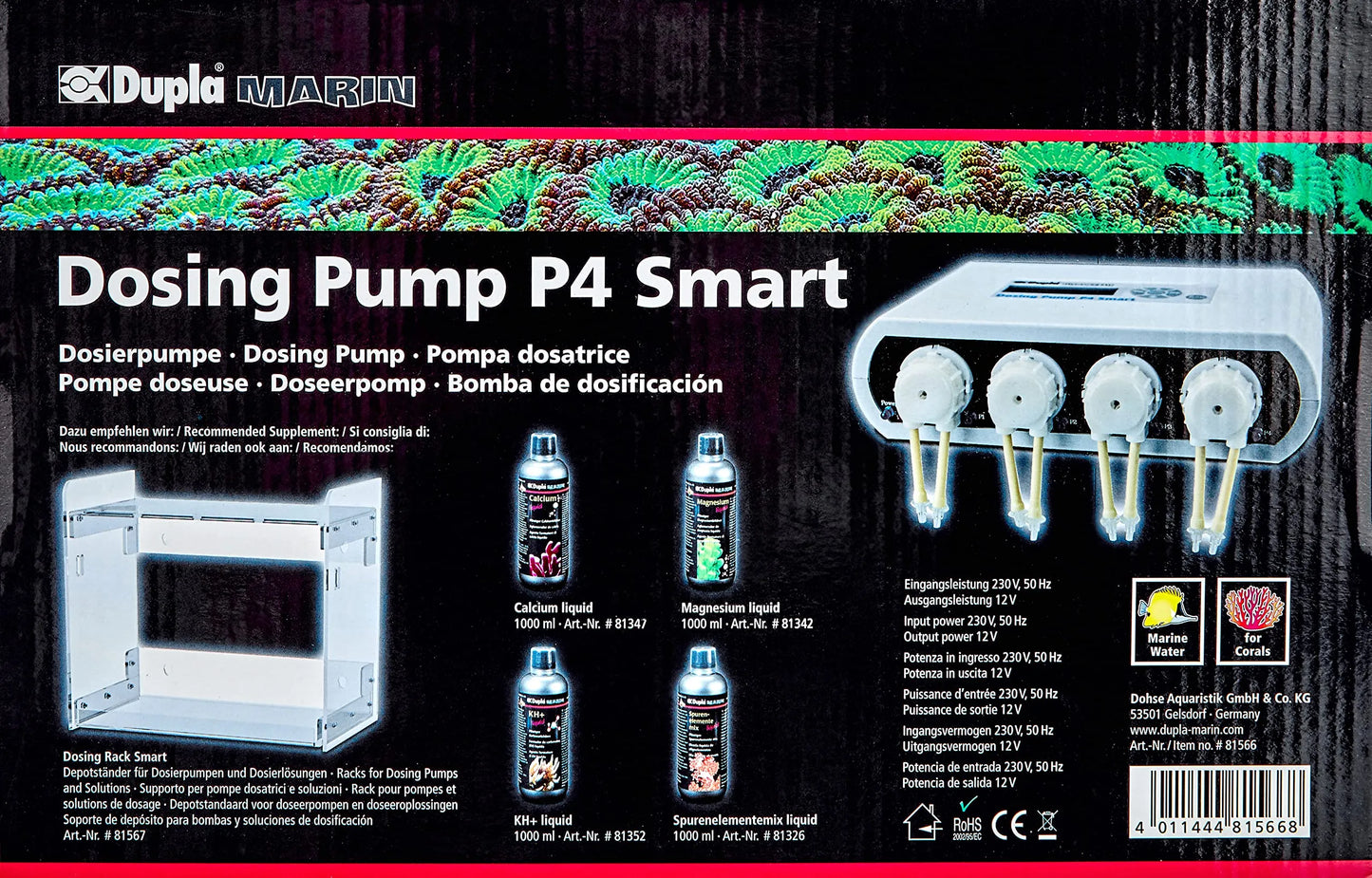 HOBBY-DOSHE AQUARISTIK Pompe Doseuse 4 Pompes Smart Dupla pour Aquarium