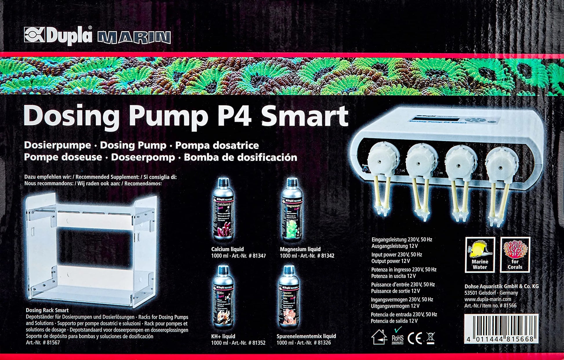 HOBBY-DOSHE AQUARISTIK Pompe Doseuse 4 Pompes Smart Dupla pour Aquarium