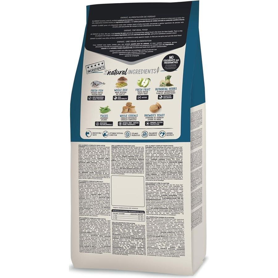OWNAT Classic Fish Cat Croquettes pour Chat Adulte Poisson Frais 3kg
