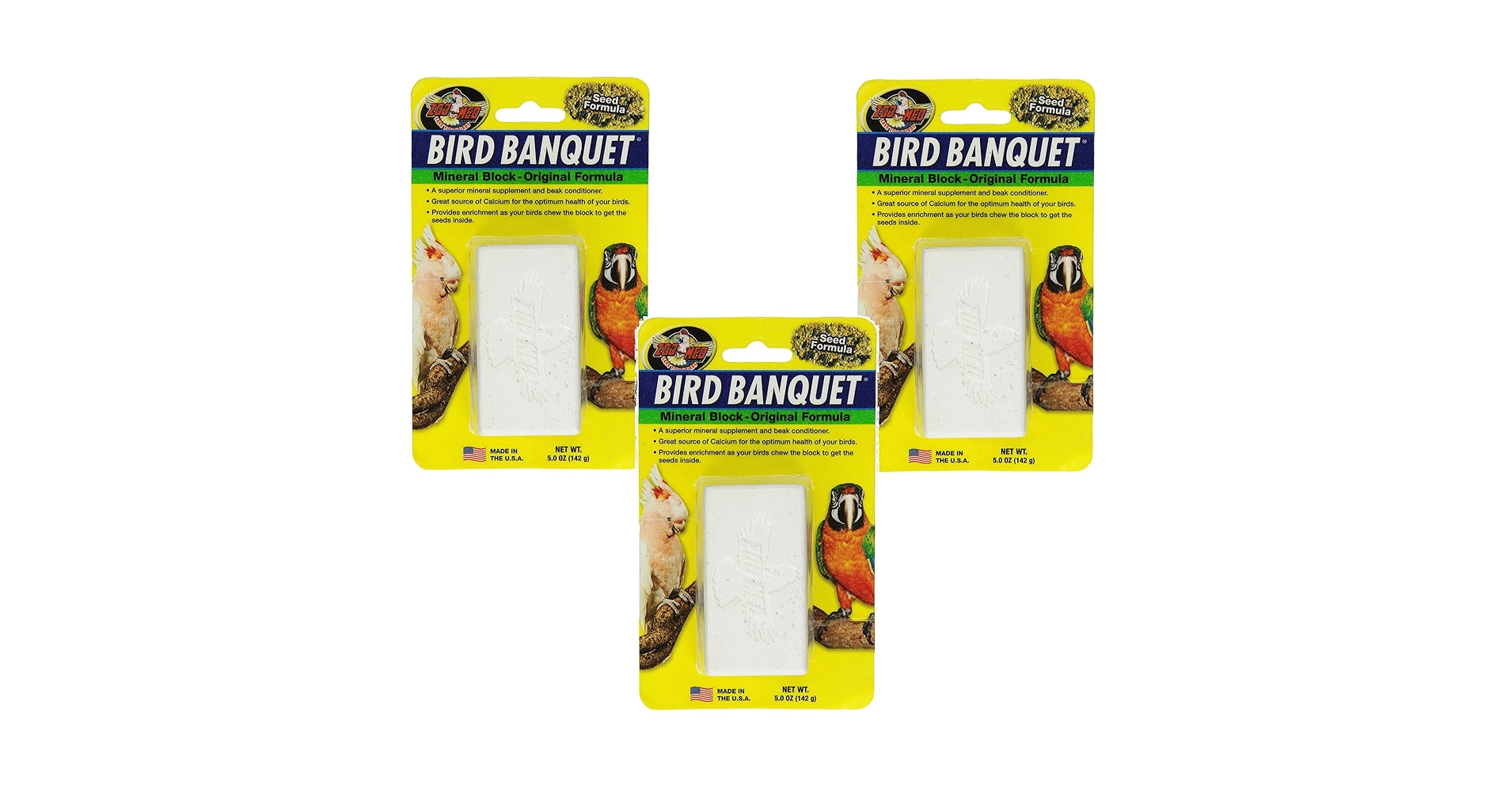 ZOOMED Bird Banquet Mineral Block with Fruit Small 1.25oz