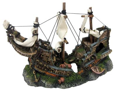 BATEAU SUR ROCHERS 29,2x12.7x20cm