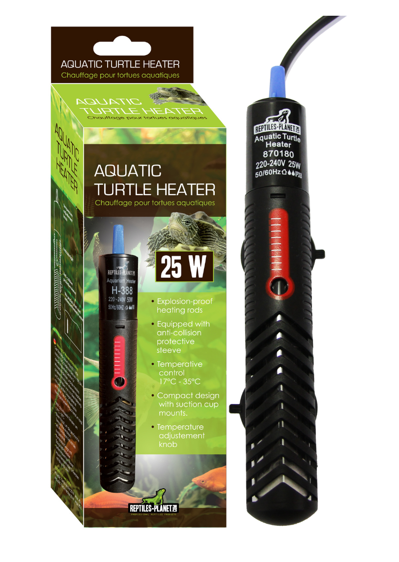 ZOOMED TurtleTherm Chauffage Aquatique Automatique 25W pour Tortues Aquarium jusqu'à 7-8L