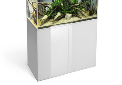 AQUAEL Meuble Glossy 80 Blanc Portes Acrylique pour Aquarium jusqu'à 125L