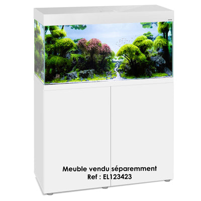 AQUARIUM OPTI SET 200 BLANC 2.0 led 2x14w 101x41x56cm ép.8mm 200L