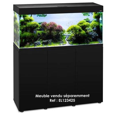 AQUARIUM OPTI SET 240 NOIR led 2.0 2x17w 121x41x56cm ép.8mm 240L
