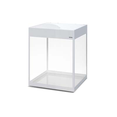 *AQUARIUM GLOSSY CUBE BLANC D&N led 2x10w 50x50x63cm 135L(sur commande