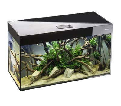 *AQUARIUM GLOSSY SET 120 NOIR D&N led 3x17w 120x40x63cm 260L(sur cde)